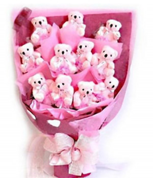 Bears Bouquet - teddy Bears to China