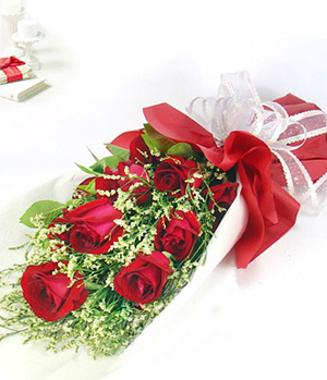9 red roses for no regrets 
