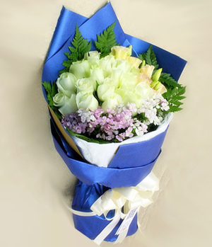 China Flower Delivery, 19 white roses
