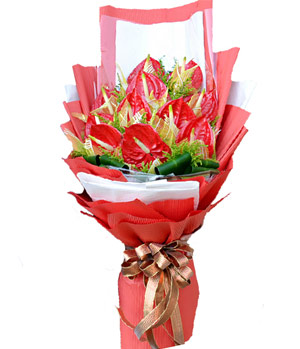 Life is Booming: Anthurium Flower Bouquet to China