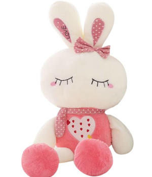 毛绒玩具粉色兔1.2m