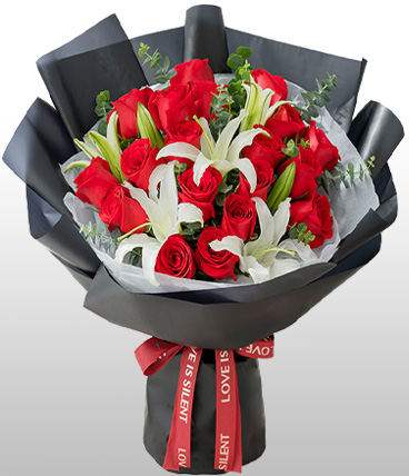 19 Red Roses, 2 White Lilies